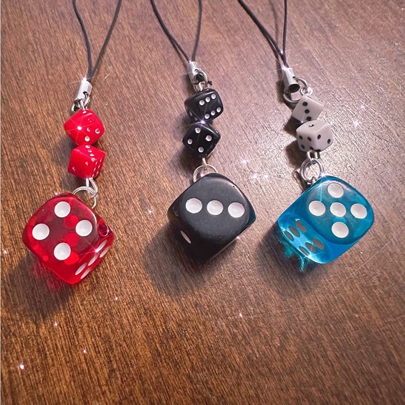 Unique Phone Charm,/ Dice Charm backpack / Dice Gift / Phone Charm Artisan - Picture 9 of 14